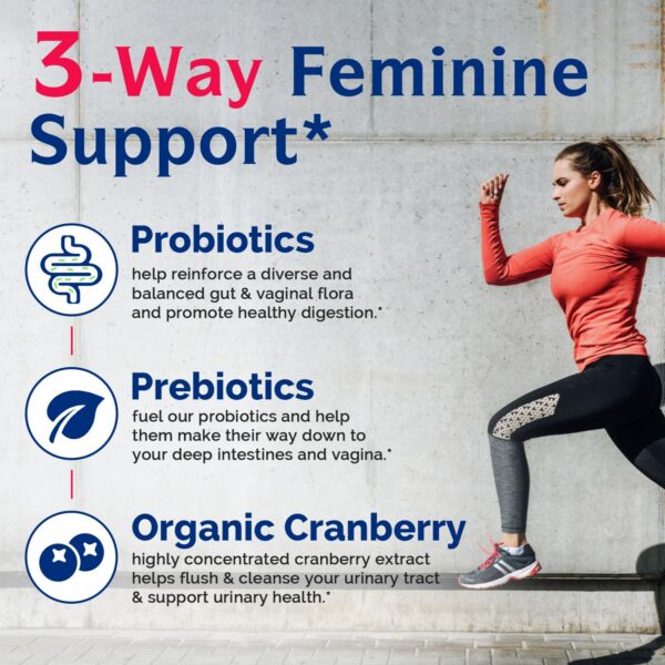 Información nutricional Innate Vitality probióticos para salud femenina