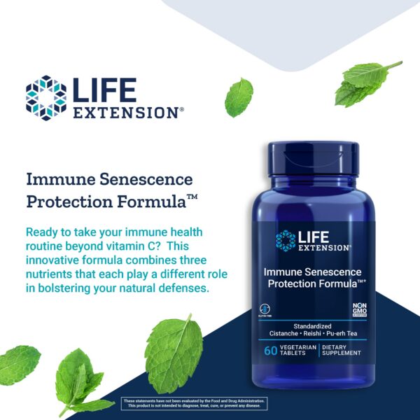 Información nutricional Life Extension fórmula inmunológica