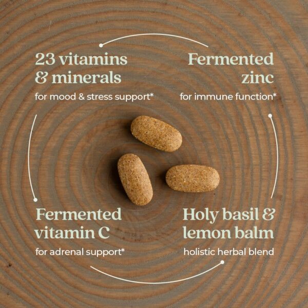 Información nutricional multivitamínico Perfect Calm New Chapter