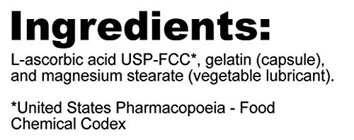 Información nutricional NutriBiotic vitamina c