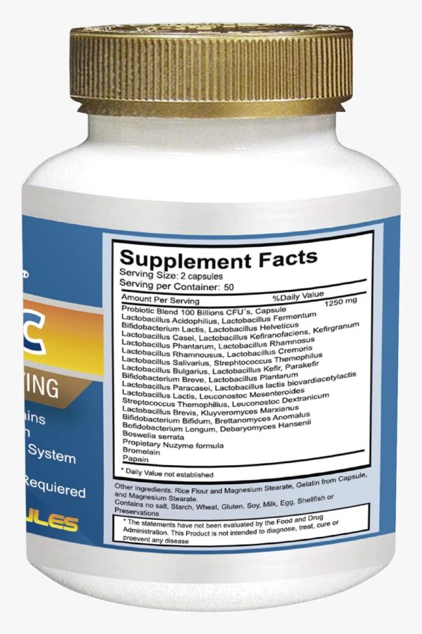 Tabla información nutricional VITAMISAN probióticos