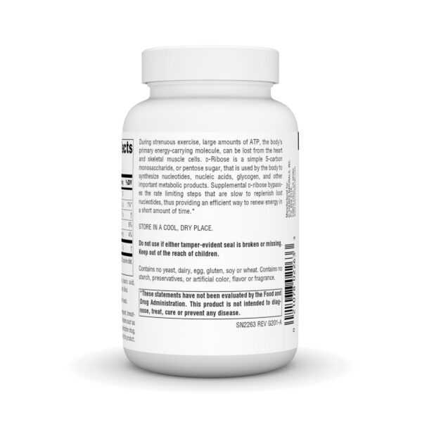 Información del suplemento D-Ribosa Source Naturals 90 tabletas