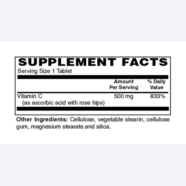 Información suplemento vitamina c holly hill rosa mosqueta