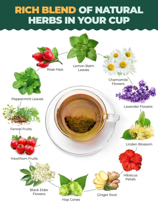 Infusión té herbal aprikalife manzanilla menta lavanda