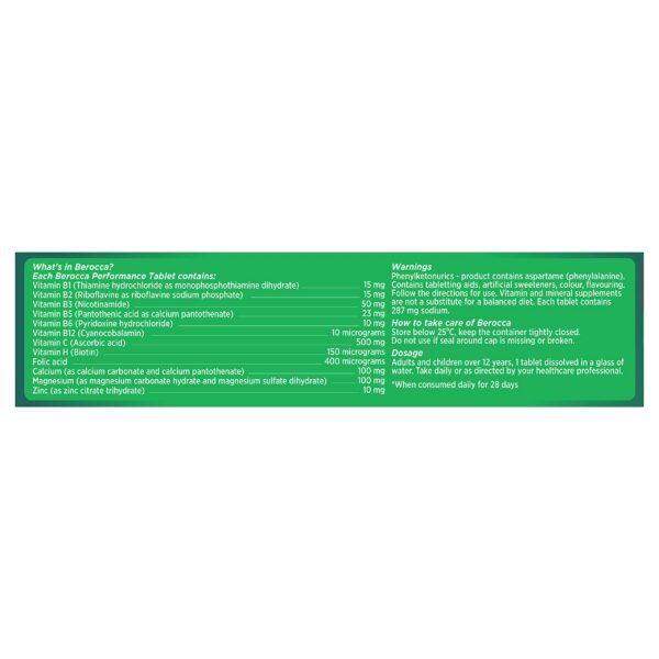 Version 1.0.0 Ingredientes activos Berocca Performance vitaminas y minerales
