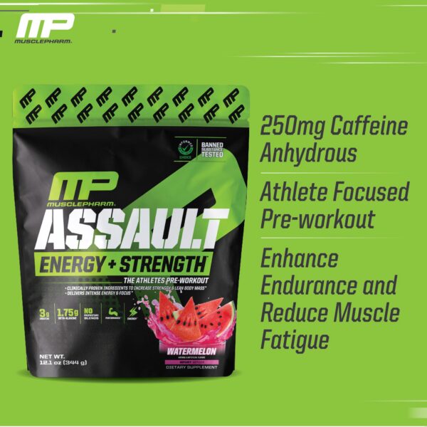 Ingredientes activos en MusclePharm Assault para energía y fuerza