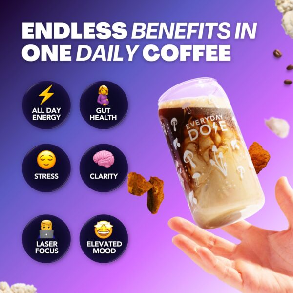 Ingredientes de café con hongos adaptogénicos Everyday Dose