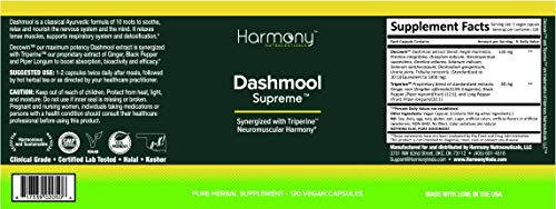 Ingredientes Dashmool suplemento ayurvédico 10 raíces naturales
