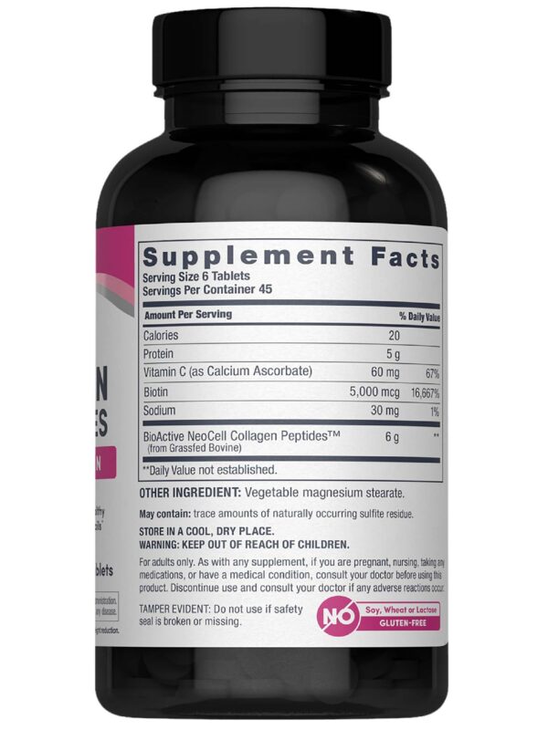 Lista de ingredientes en la etiqueta de NeoCell