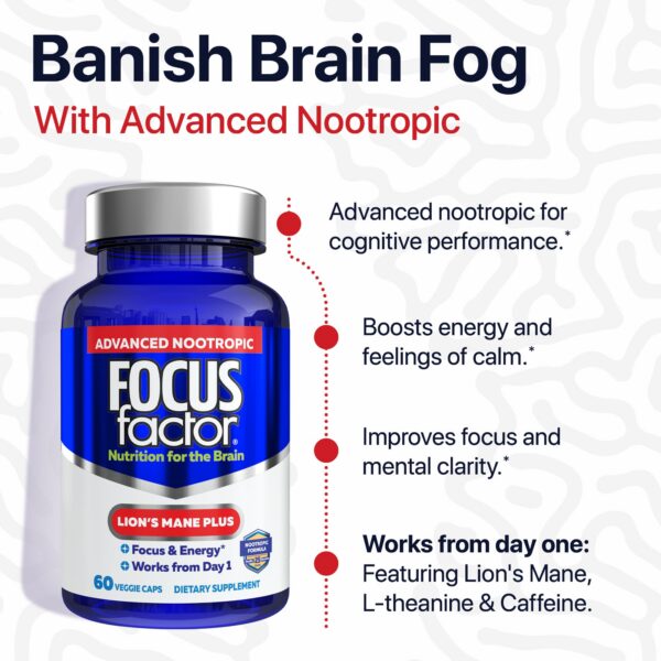 Ingredientes Focus Factor Lions Mane Plus nootrópico avanzado