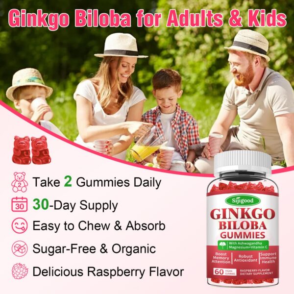 Suplemento gomitas veganas para adultos y niños salud cerebral