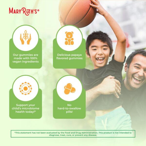 Ingredientes gomitas prebióticas veganas sin alérgenos MaryRuth Organics