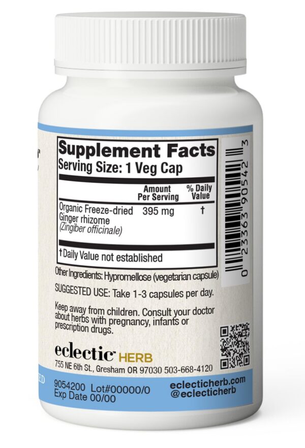 Version 1.0.0 ingredientes jengibre crudo liofilizado sin aditivos