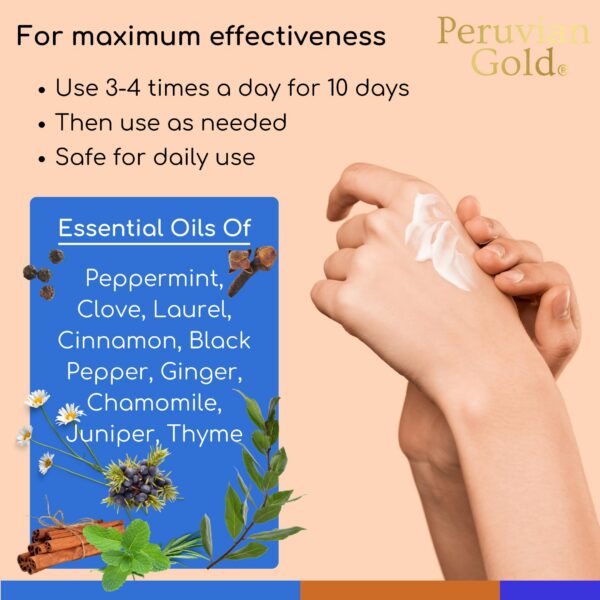 Ingredientes MSM y aceites en la crema