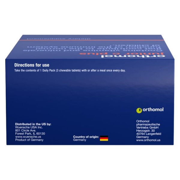 Ingredientes multivitamínico Orthomol Immun Junior C Plus