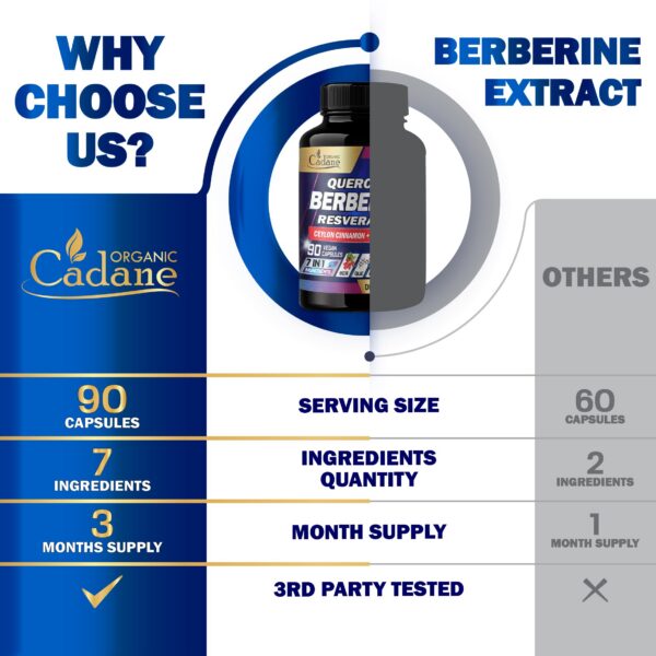 Version 1.0.0 Ingredientes natural suplementro berberina 7en1 Organic Cadane