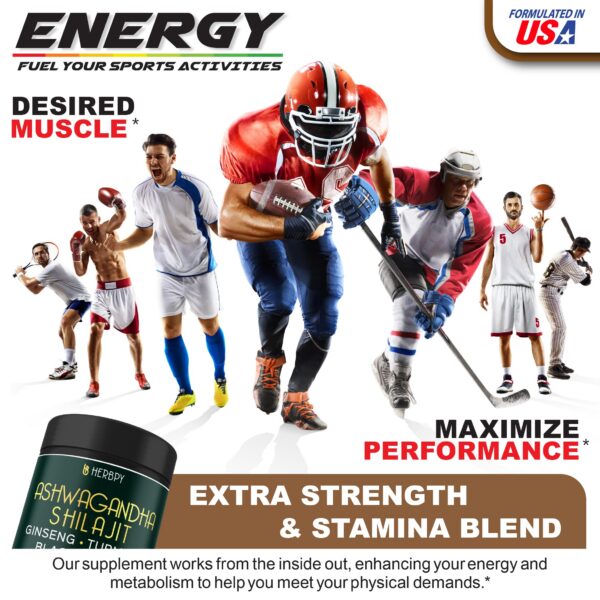 Ingredientes naturales Ashwagandha Shilajit ginseng cúrcuma pimienta