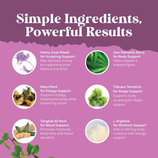 Ingredientes naturales para aumento de glúteos y pecho G-Curve