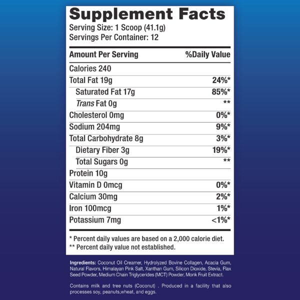 Detalle de ingredientes naturales en batido Keto About Time