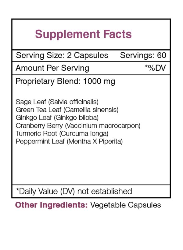 Ingredientes naturales en cápsulas Desert Breeze para salud oral