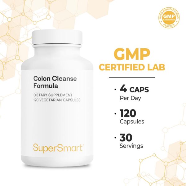 Ingredientes naturales en cápsulas Supersmart Cleanse Colon