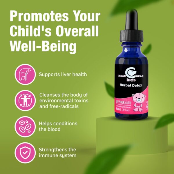 Ingredientes naturales suplemento Cedar Bear detox niños