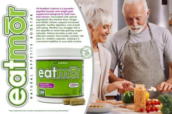 Consulte ingredientes naturales de Eatmor para mejorar apetito