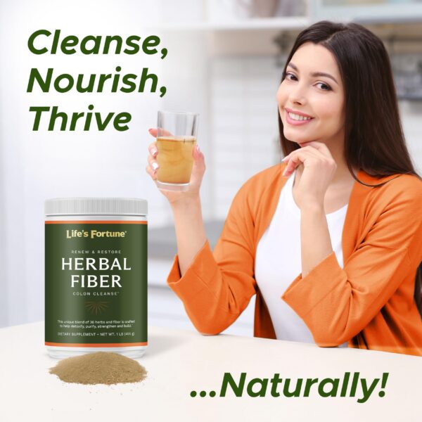 Ingredientes naturales en fibra herbal Life's Fortune