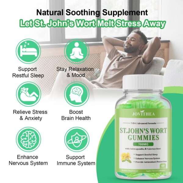 Ingredientes naturales en gomitas de Hierba de San Juan