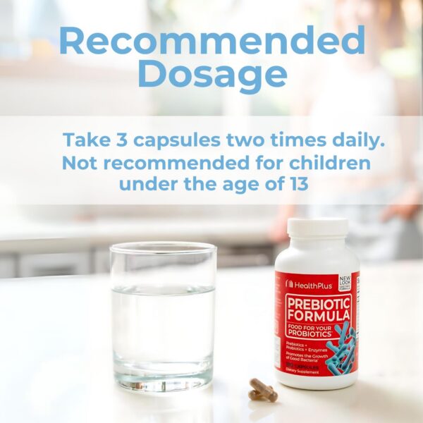 Ingredientes naturales herbales en fórmula Health Plus prebiótica