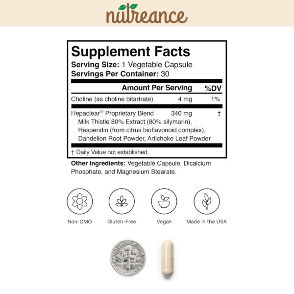 Ingredientes naturales Hepaclear fórmula para desintoxicación hepática