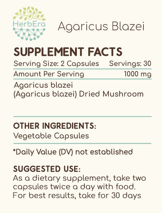 Ingredientes naturales HerbEra Agaricus Blazei de calidad