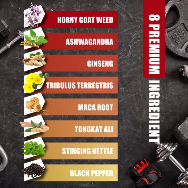 Detalle ingredientes naturales en Horny Goat Weed BMVINVOL
