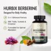 Ingredientes naturales fórmula Hurbix Berberina 5 en 1