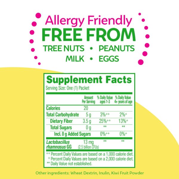 Version 1.0.0 Ingredientes naturales Lactobacillus y fibra en Culturelle Kids