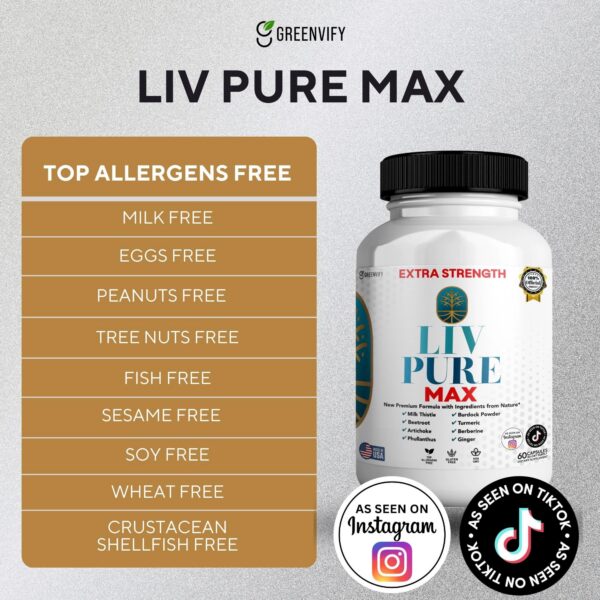 Ingredientes naturales para soporte hepático en Liv Pure Max