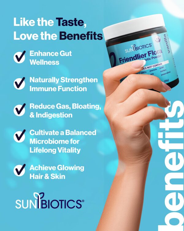 Ingredientes naturales polvo probiótico SUNBIOTICS Friendlier Flora