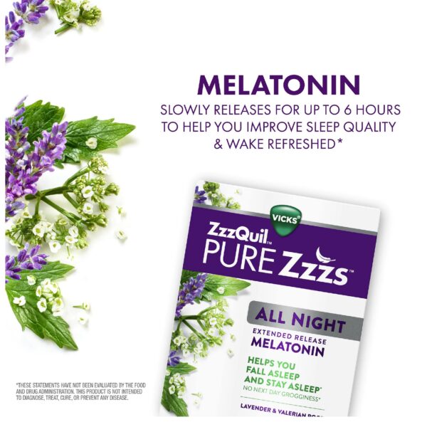Ingredientes naturales PURE Zzzs con melatonina y hierbas