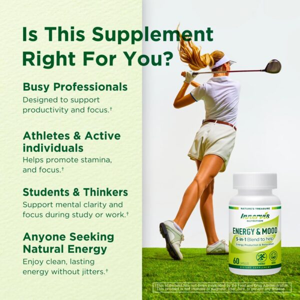 Ingredientes naturales en suplemento de energía