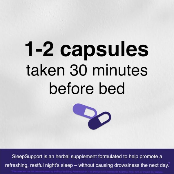 Ingredientes naturales de suplemento SleepSupport para calma y descanso