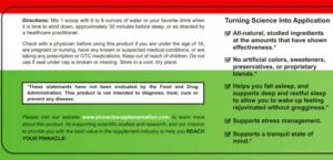Ingredientes naturales suplemento sueño melatonina Pinnacle