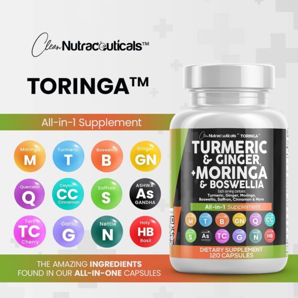 Ingredientes naturales suplemento Toringa Clean Nutraceuticals
