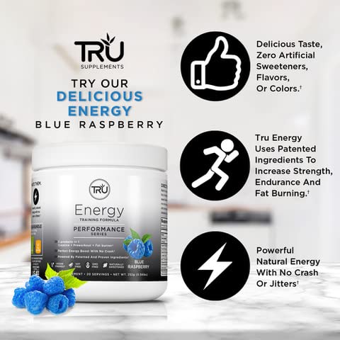 Ingredientes naturales TRU Supplements Energy para entrenamiento y rendimiento
