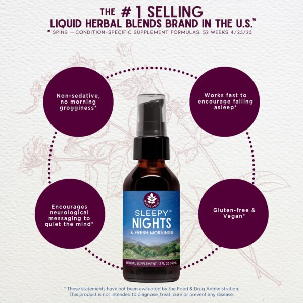 Etiqueta frontal tintura de sueño orgánica WishGarden