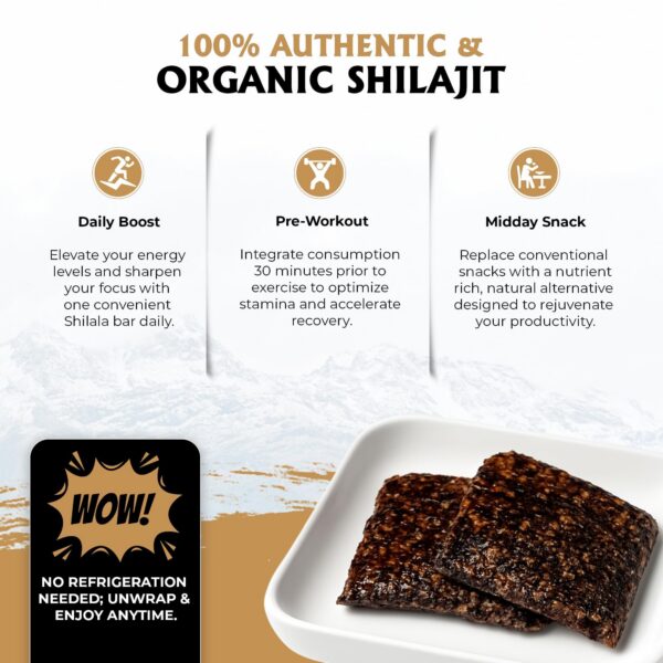 Ingredientes orgánicos y naturales barra Shilala sin azúcar