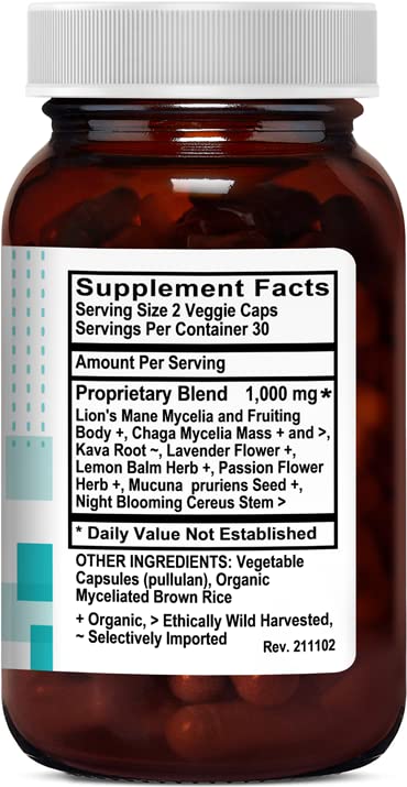 Ingredientes orgánicos en cápsulas Kovite Serene