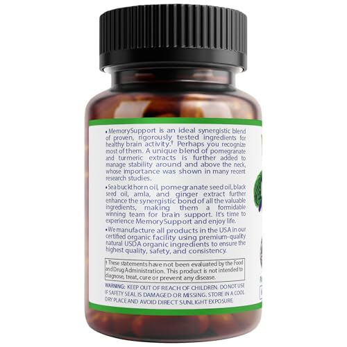 Ingredientes orgánicos certificados USDA en cápsulas MoodBliss