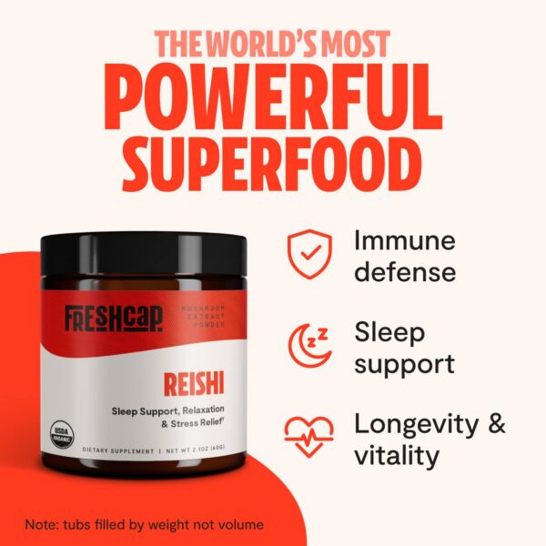 Ingredientes orgánicos en polvo de hongos FreshCap