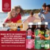 Ingredientes orgánicos de superalimentos y greens en tabletas