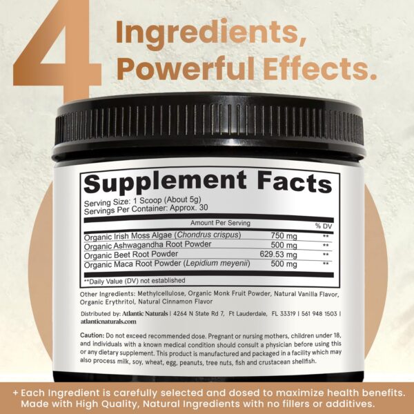 Version 1.0.0 Ingredientes del polvo superalimento Sea Moss Atlantic Naturals